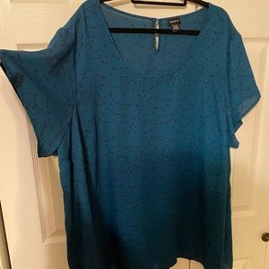 Torrid Deep Teal Star Top- Worn Once